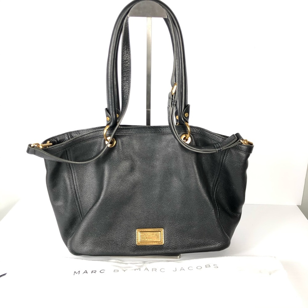 NWOT Marc Jacobs Large Black Leather Tote Bag